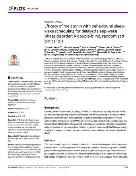 TheEfficacyofMelatoninforDifferentSleepDisorders